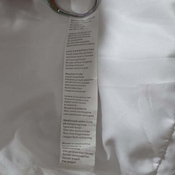 Fabletics Puffer Jacket Women XXL White Full Zip LS Pockets Lined Preppy Cottage - Picture 12 of 16